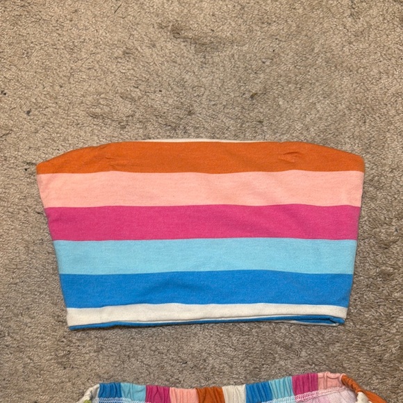 Colorful Striped Two-Piece Set - Picture 4 of 5